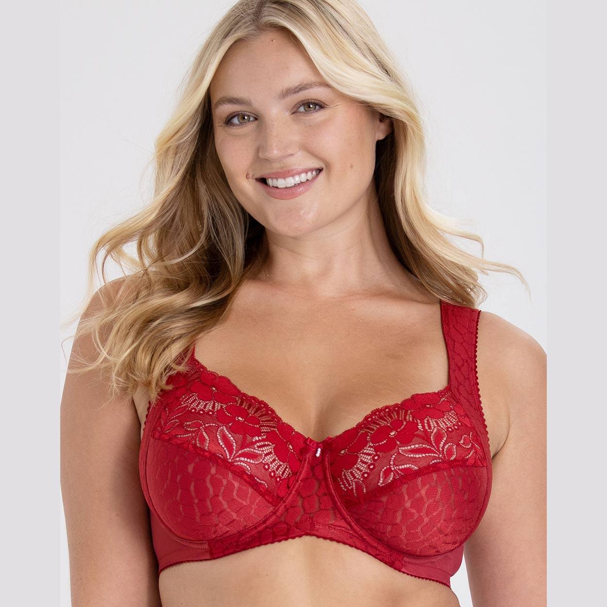 Miss Mary BH mit Bügel Jacquard & Lace in Farbe rot