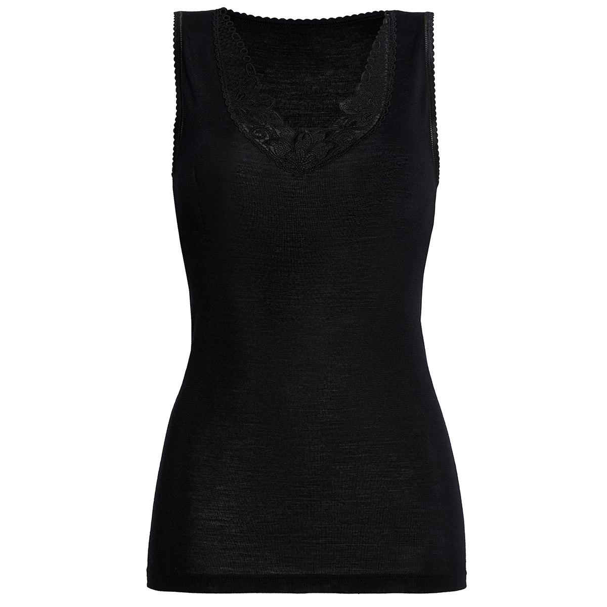 Susa Hemdchen mit Spitze Modell Sangora in schwarz