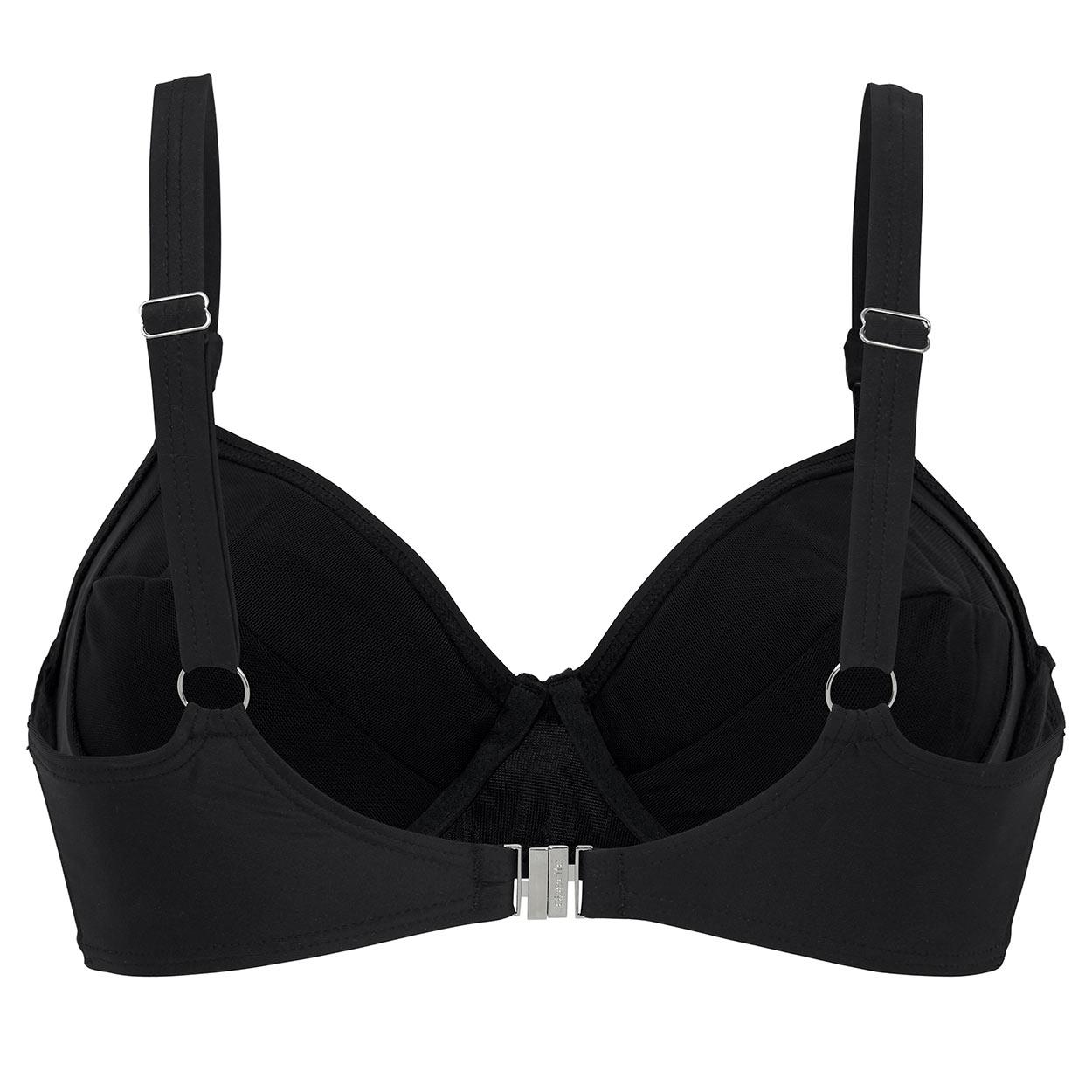 Abecitas Bikini-Oberteil mit Bügel Modell Capri Unique in Farbe schwarz in der Rückansicht