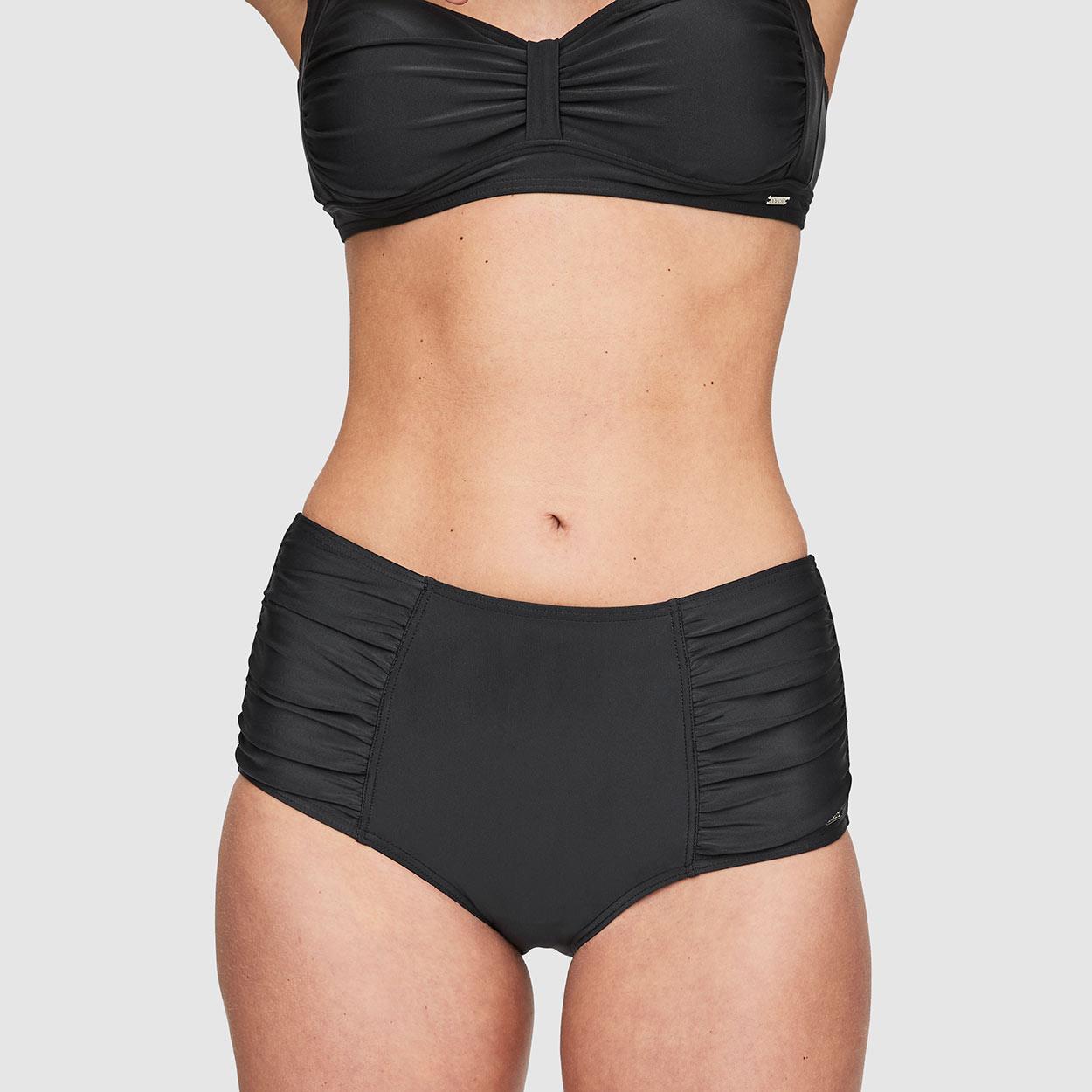 Abecitas Bikini-Oberteil mit Bügel Modell Capri Unique in Farbe schwarz - Vorderansicht mit Maxislpi