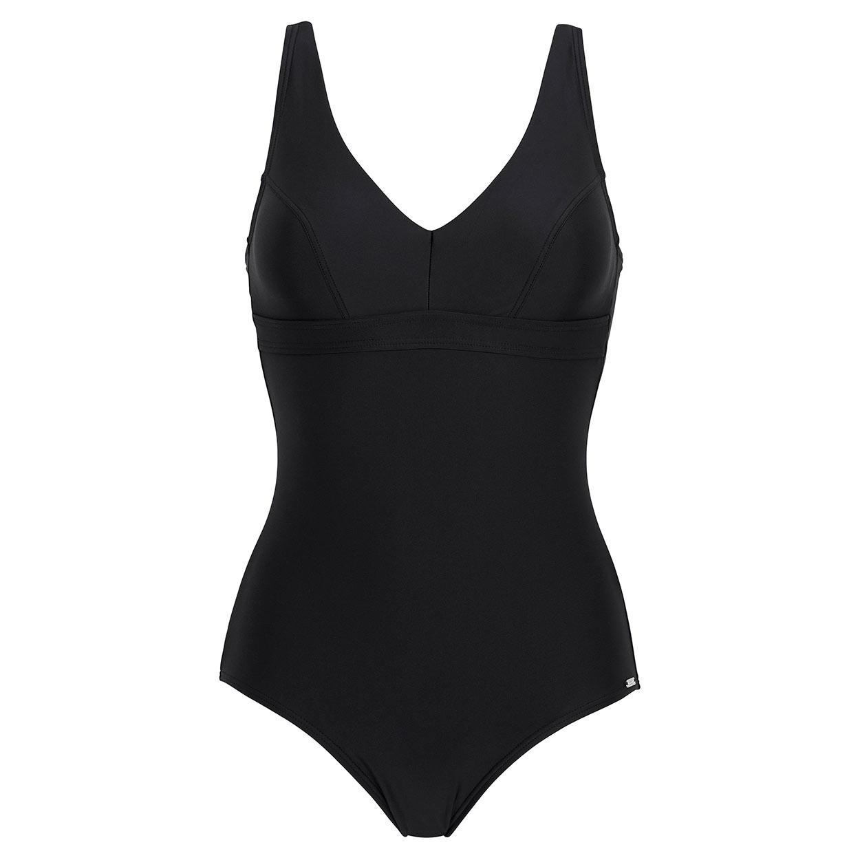 Abecitas Badeanzug Modell Capri in Farbe schwarz in der Vorderansicht