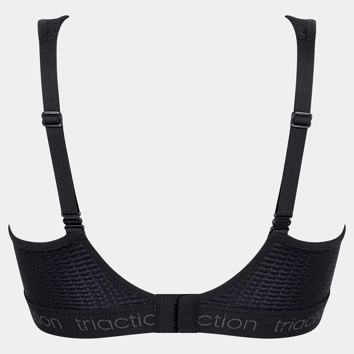 Triaction Sport-BH Modell Energy Lite in Farbe schwarz in der Rückansicht