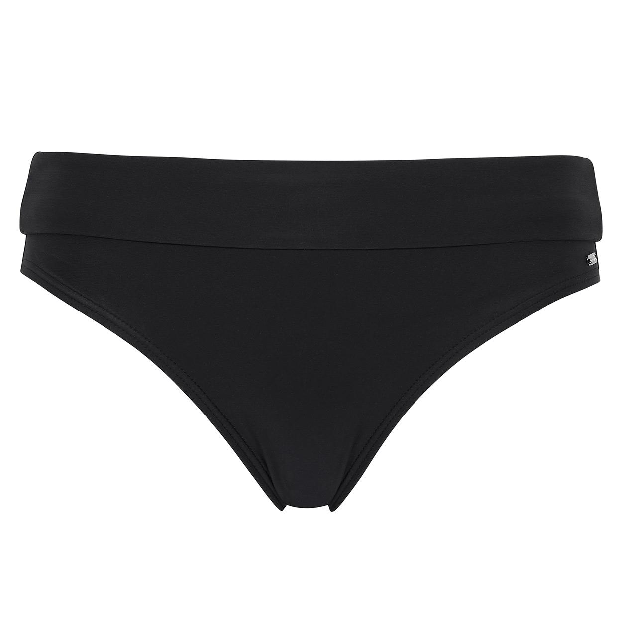Abecitas Bikini-Faltslip Modell Capri Delight in Farbe schwarz in der Vorderansicht