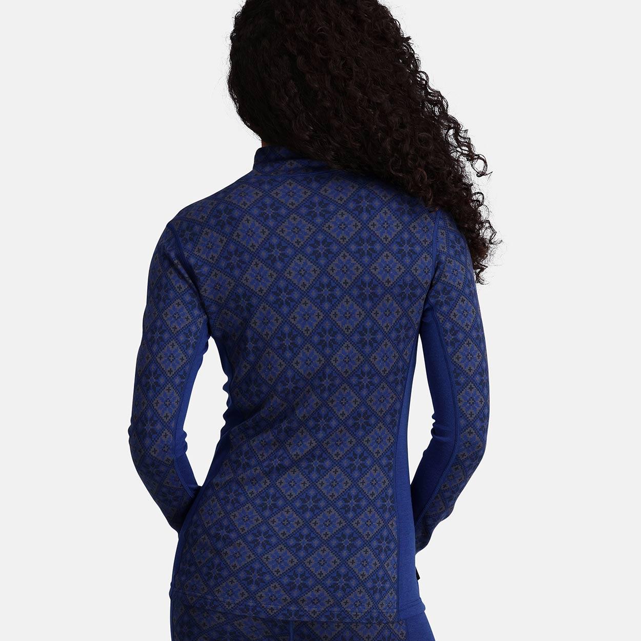 Kari Traa Sportunterwäsche Oberteile Rose in Farbe Blau am Modell in der Rückansicht