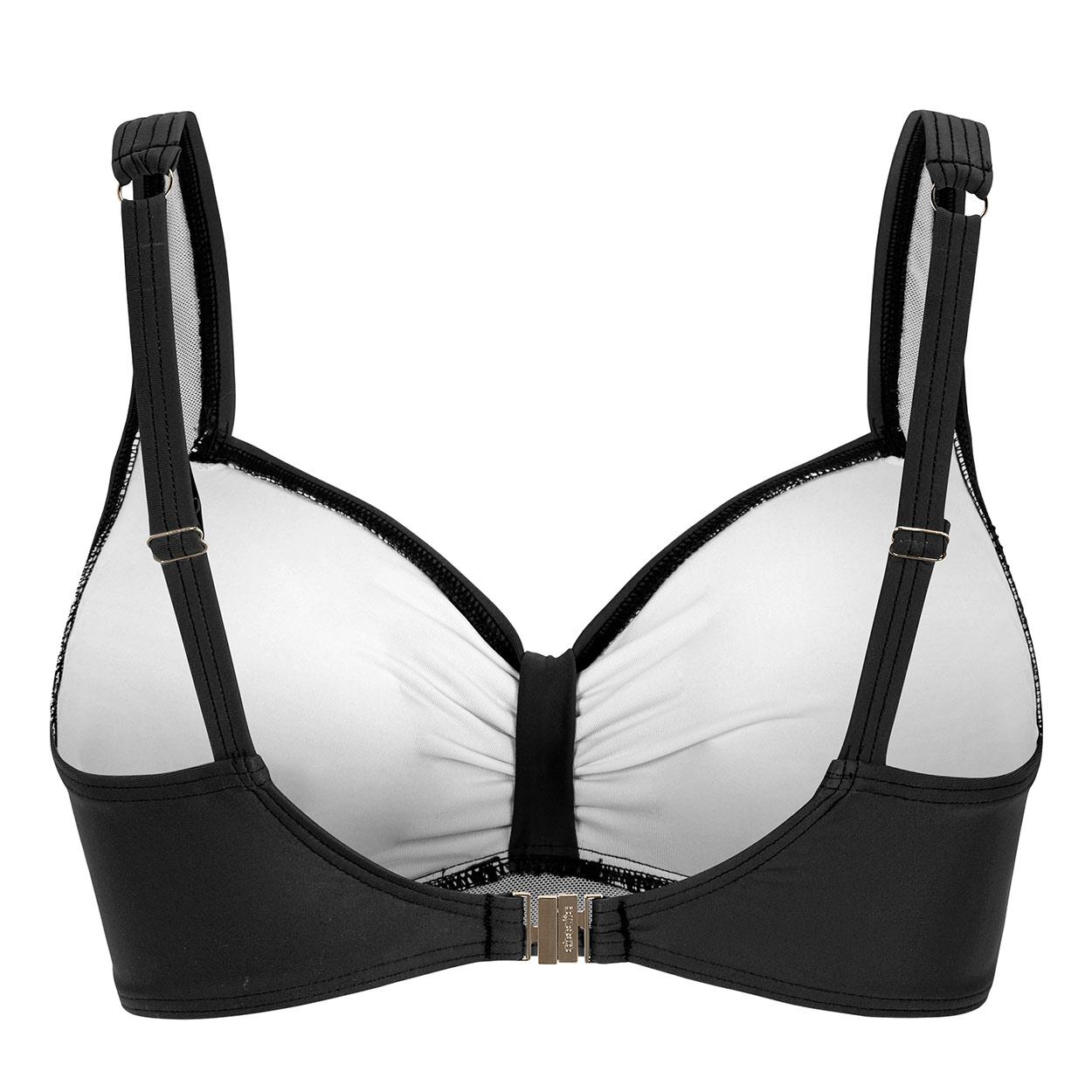 Abecitas Bikini-Oberteil ohne Bügel Modell Capri Delight in Farbe schwarz in der Rückansicht